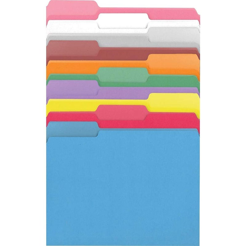 Staples File Folders, 1/3-Cut Tab, Assorted Position, Letter Size, Perfect for Home, Office, Classroom, 250-Pack, Assorted Colors - Image 5